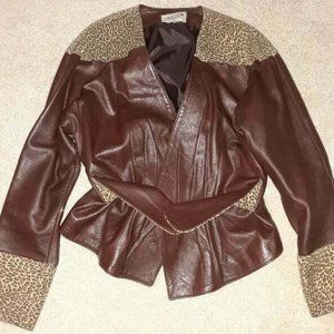 Kanar M Jacket 100% Leather Vintage Brown 90's